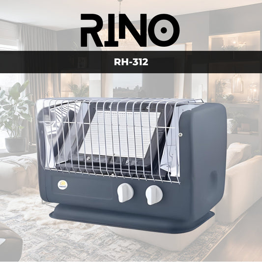 RINO Gas Heater RH312 White Plate Heater AUTO  – Rino Appliances