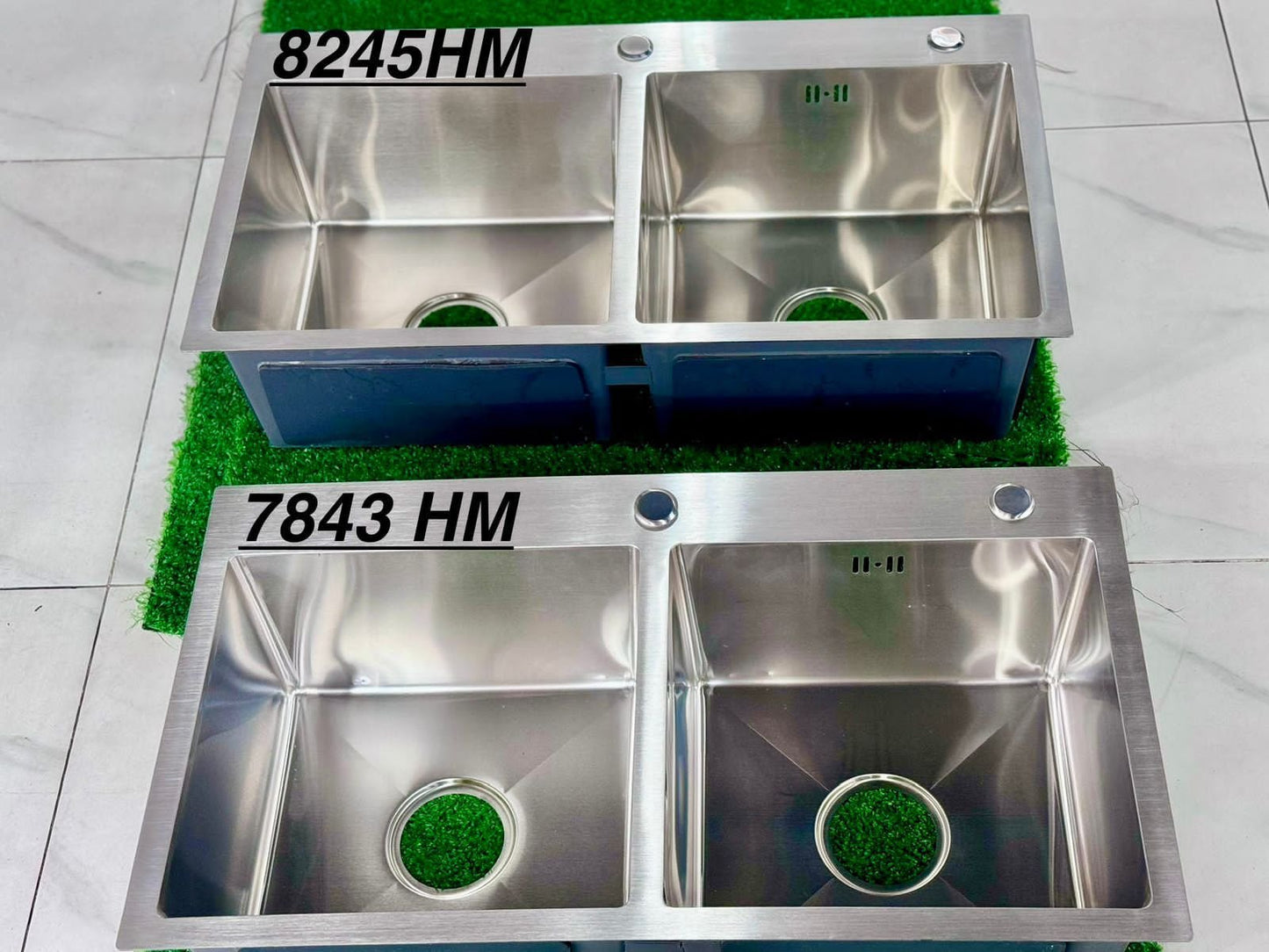 Kitchen Sink Double Bowl 78x43 Premium Stainless Steel
