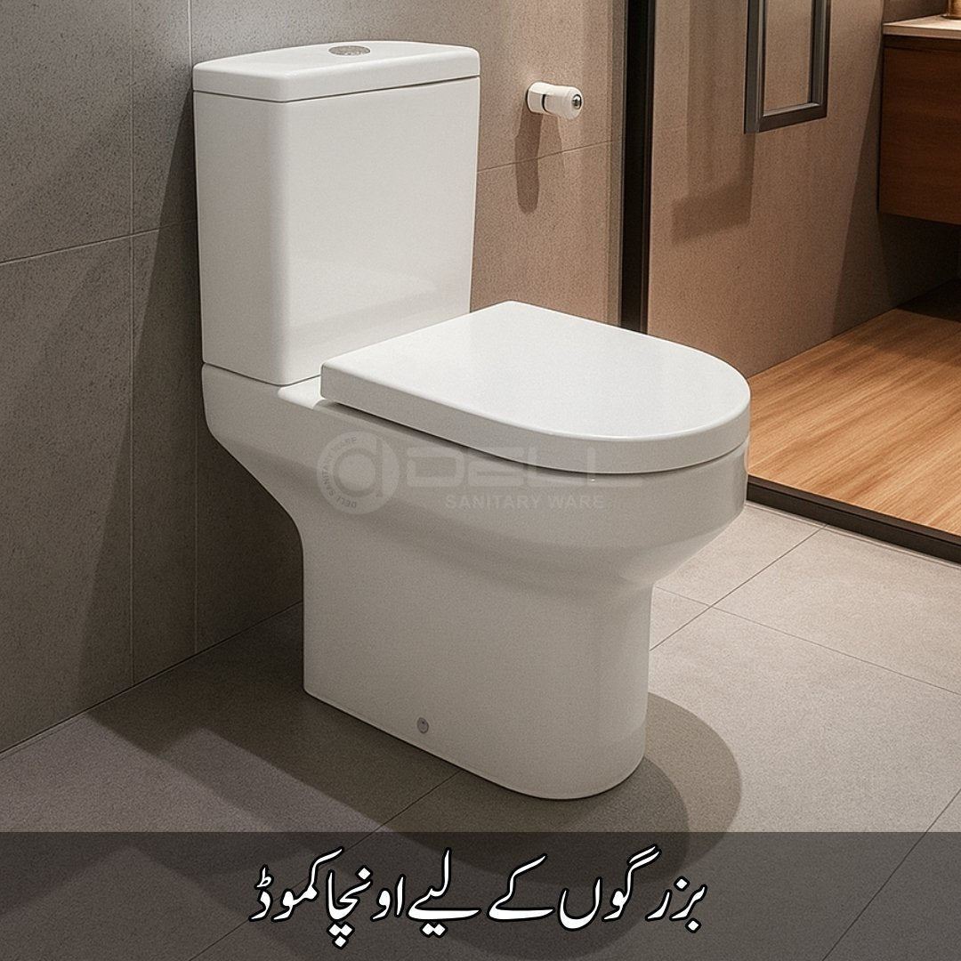 Dell H Comfort Height Commode for Elderly – Easy Sit & Stand Toilet