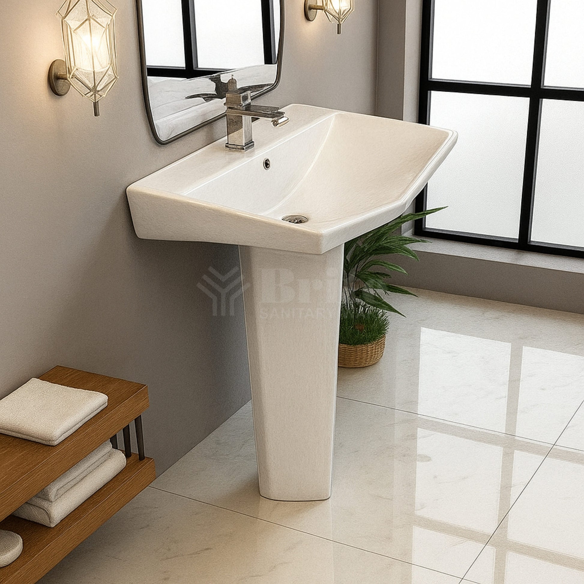 Brite Edge Wash Basin Pedestal - Brite Sanitary Ware