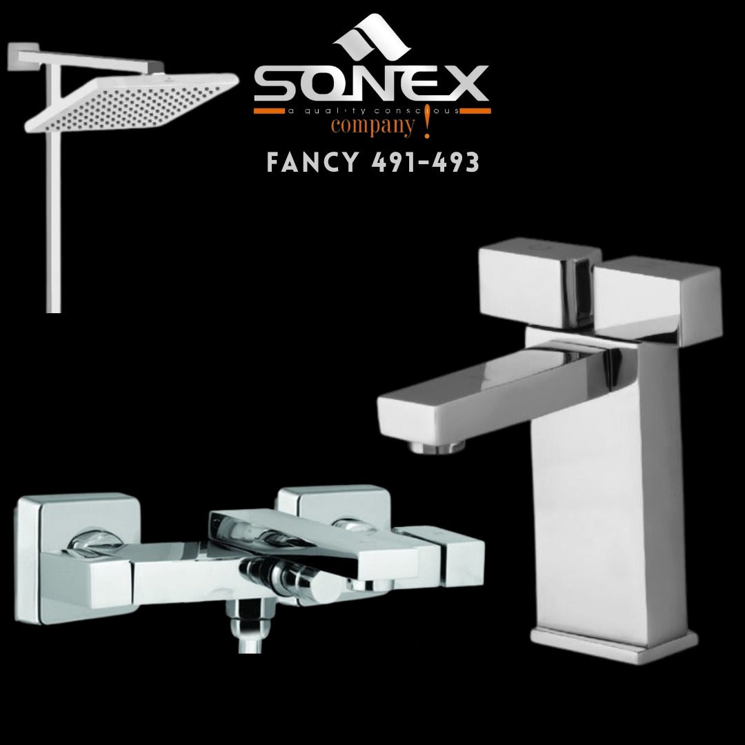 Sonex FANCY 491-493 Bath Set Chrome – Sonex Sanitary Fittings