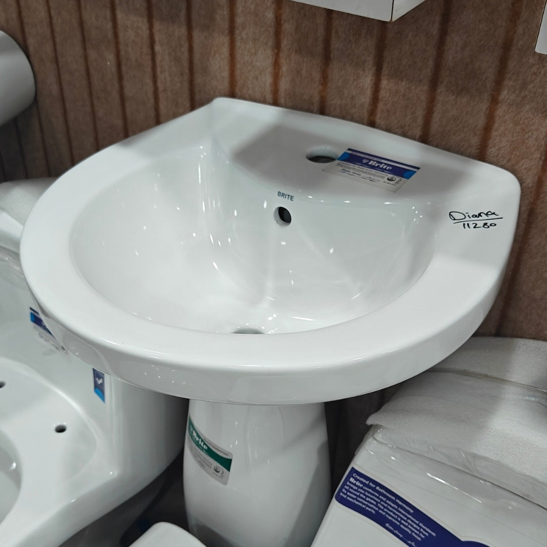 Brite Diana Wall Hang Basin (Two Piece) Brite Ceramics - Brite Sanitary Ware