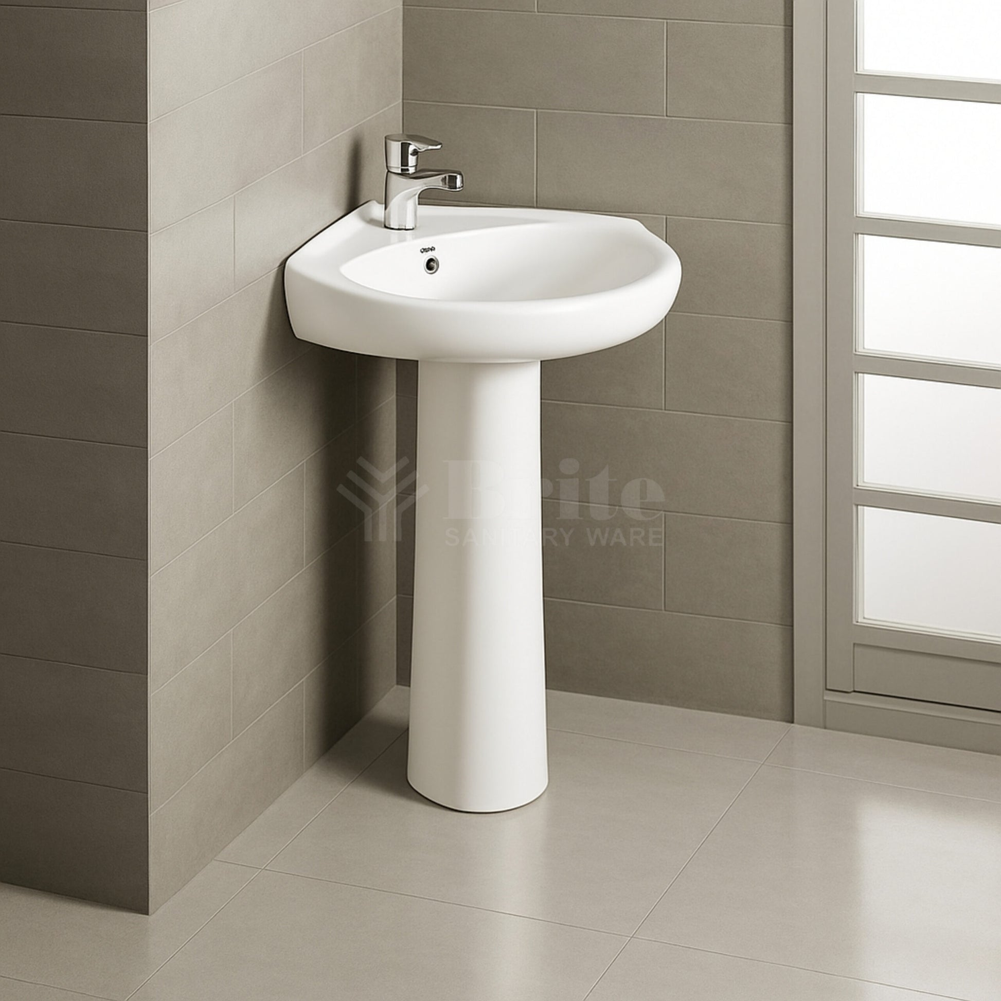 Brite Corner Wash Basin Pedestal - Brite Sanitary Ware