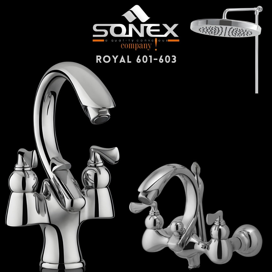 Sonex ROYAL 601-603 Bath Set Chrome – Sonex Sanitary Fittings