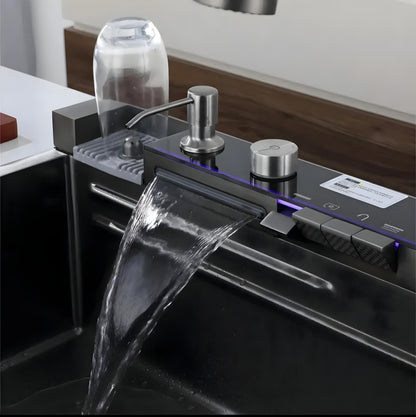 Kitchen Sink Piano 5 Button 75x45 - Stainless Steel