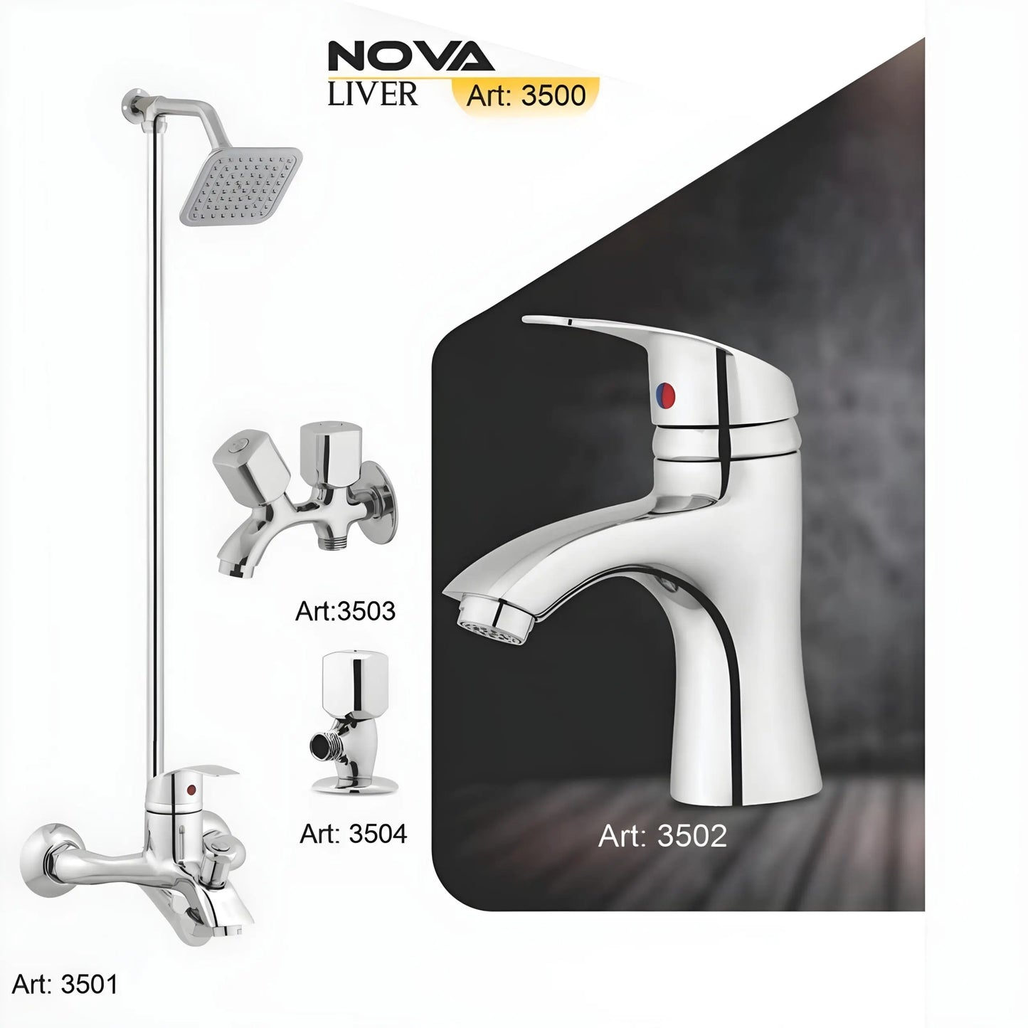 Star Asia Nova Bath Set Single Lever - Star Asia Sanitary