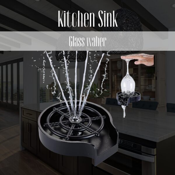 Kitchen Sink Glass Washer - Glass Rinser for Kitchen Sink