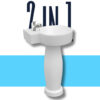 Dell 2in1 wash basin, wash basin,basin wash basin,wash basin wash basin,wash washen,bathroom sink,wash basin sink,hand wash basin,