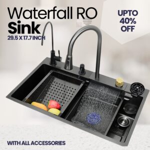 Kitchen Sink Waterfall RoFilter 75x45 Single Bowl Stainless Steel