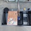 Stainless steel kitchen sink with modern faucet, ideal for contemporary kitchens,