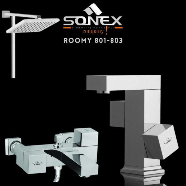 Sonex ROOMY 801-803 Bath Set, sonex, shower set, bath set, faucet, washroom accessories,bathroom accessories,bathroom accessories set,bathroom sets,bathroom bath sets, set shower, sonex company,