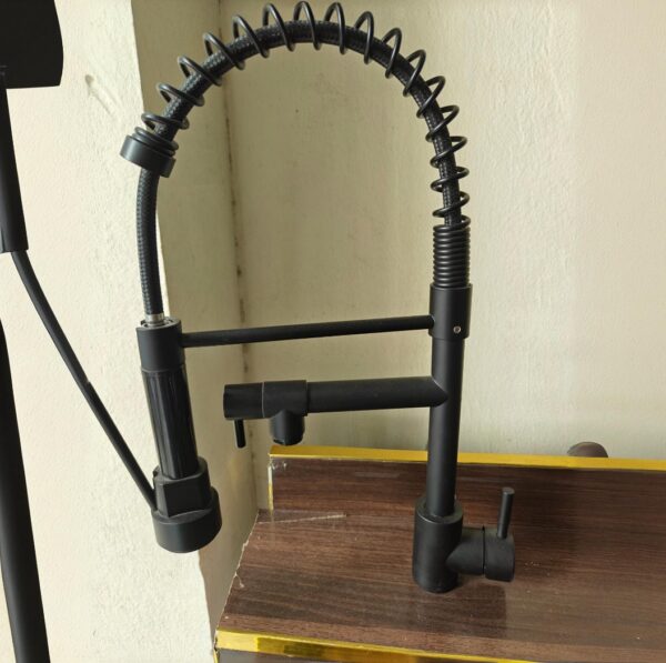 SINK MIXER PULL OVER LONG NECK BLACK CHINA (AS)