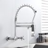 SINK MIXER SPRING NECK FOR WALL (AS)
