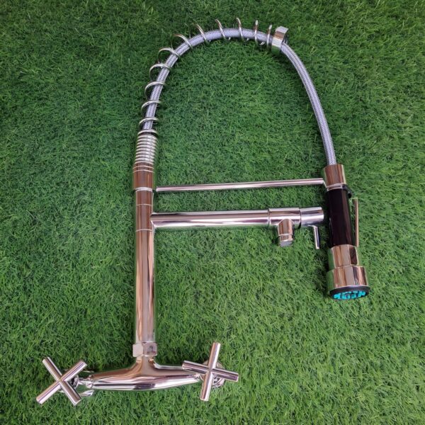 SINK MIXER SPRING NECK FOR WALL (AS)