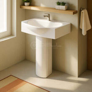 Wash Basin Charlie - Dell Ceramics - Dell Sanitary Ware, Wash basin, small basin, medium basin, modern basin design, best wash basin, wash basin price in Pakistan, buy wash basin online, sanitaryandfittings.com, best quality basin pedestal online,