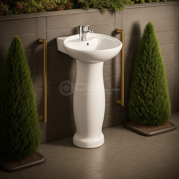 Wash Basin Dell 12x15 - Dell Ceramics - Dell Sanitary Ware, Wash basin, small basin, medium basin, modern basin design, best wash basin, wash basin price in Pakistan, buy wash basin online, sanitaryandfittings.com, best quality basin pedestal online,