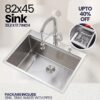 Sink Bowl 82x45 Premium Stainless Steel Single Kitchen Sink, kitchen sink, kitchen sink price in Pakistan , sink price in Pakistan ,Sink Bowl 82x45, stainless steel kitchen sink, kitchen wash basin, sink for kitchen price, ss kitchen sink,