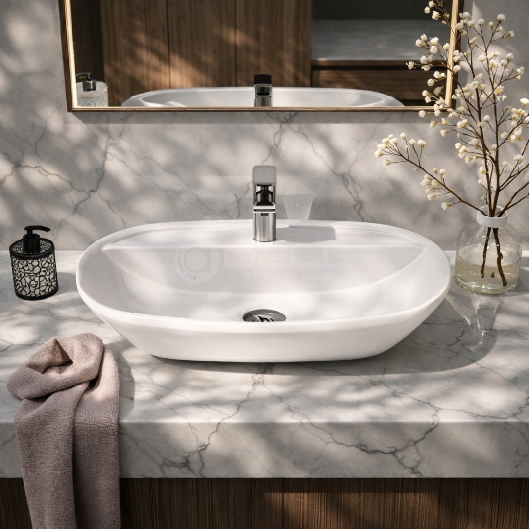 Premium 1009 Vanity Wash Basin Oval Countertop 1009 vanity wash basin oval white ceramic countertop