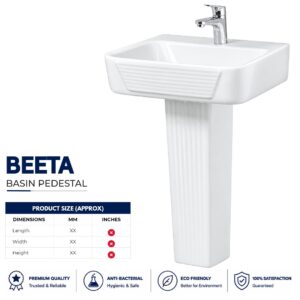 Beeta Wash Basin Pedestal - Porsh Sanitary Ware