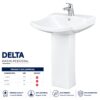 Delta Wash Basin Pedestal - Porsh Sanitary Ware