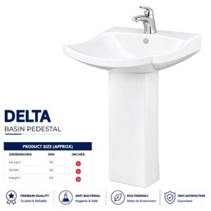 Delta Wash Basin Pedestal - Porsh Sanitary Ware