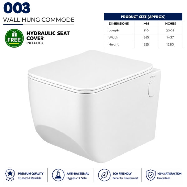 dell Wall Mounted Commode 003,Wall Mounted Commode,wall hung commode,wall hanging commode,hanging commode,wall hung toilet,wall mounted toilet, dell Wall Mounted Commode 003