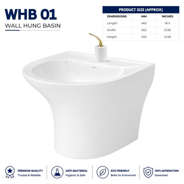 Dell Wall Hang Basin 1 - Dell Ceramics - Dell Sanitary Ware,Brite Wall hang 001 Basin - Brite Sanitary Ware - Brite Ceramics, , - Brite Ceramics ,- Brite Sanitary Ware, wash basin, wall hung basin, wall hang basin, modern basin design, latest basin design , washroom design idea,