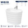 Dell Wall Hang Basin 3- Dell Ceramics - Dell Sanitary Ware