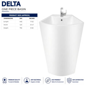 Brite Delta One Piece Wash Basin Brite Delta One Piece Wash Basin