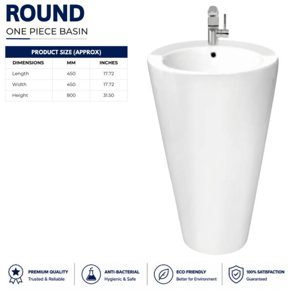 Brite Round One Piece Basin Brite Round One Piece Basin