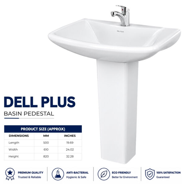 Wash Basin Dell Plus - Dell Ceramics - Dell Sanitary Ware Wash Basin Dell Plus - Dell Ceramics - Dell Sanitary Ware