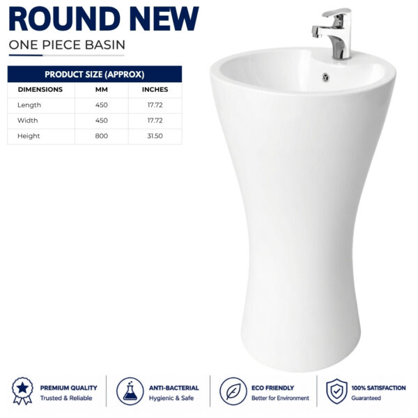 Brite New Round One Piece Basin Brite New Round One Piece Basin