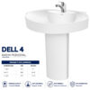 Wash Basin Dell 4 - Dell Ceramics - Dell Sanitary Ware