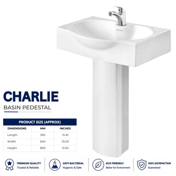 Wash Basin Charlie - Dell Ceramics - Dell Sanitary Ware Wash Basin Charlie - Dell Ceramics - Dell Sanitary Ware