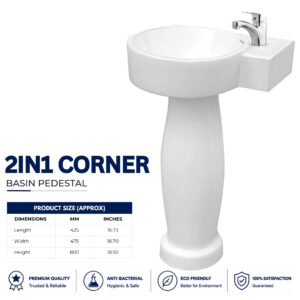 Wash Basin Dell 2in1 - Dell Ceramics - Dell Sanitary Ware