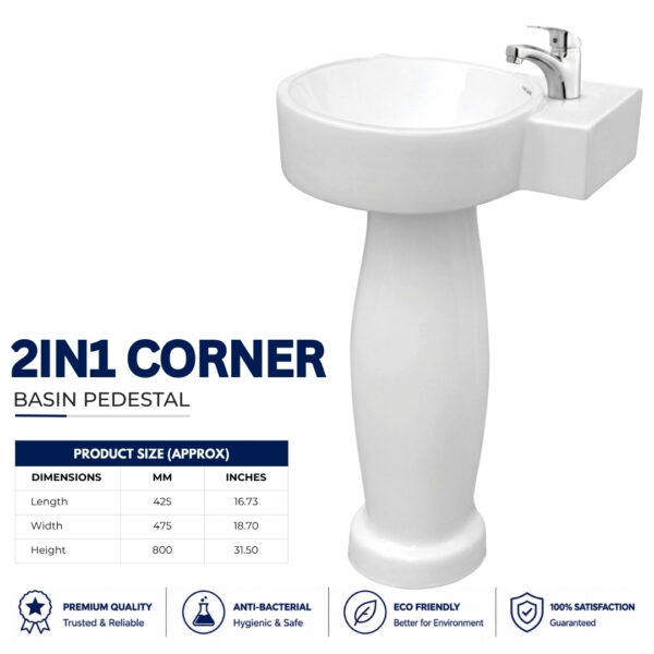 Wash Basin Dell 2in1 - Dell Ceramics - Dell Sanitary Ware Wash Basin Dell 2in1 - Dell Ceramics - Dell Sanitary Ware
