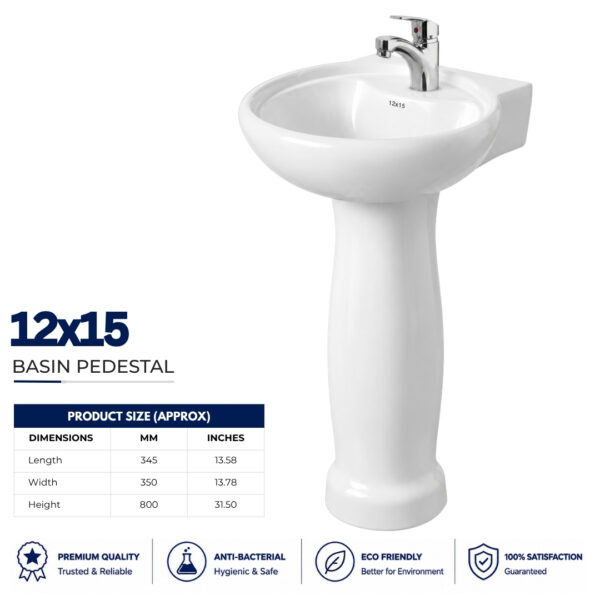 Wash Basin Dell 12x15 - Dell Ceramics - Dell Sanitary Ware Wash Basin Dell 12x15 - Dell Ceramics - Dell Sanitary Ware