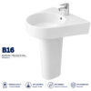 B16 Wash Basin Pedestal - Brite Sanitary Ware