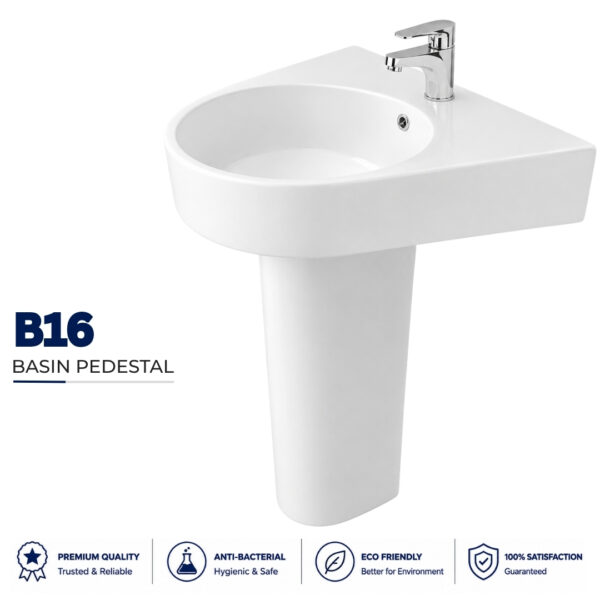 B16 Wash Basin Pedestal - Brite Sanitary Ware