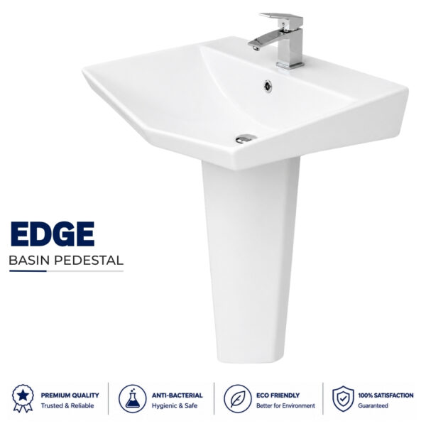 Edge Wash Basin Pedestal - Brite Sanitary Ware