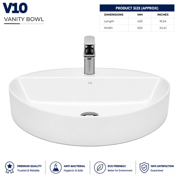 Premium V10 Vanity Wash Basin Triangle Countertop V10 vanity wash basin triangle white ceramic countertop