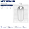 Brite New Medium WC Toilet - Brite Ceramics - Brite Sanitary Ware, Brite New Medium WC Toilet - Squatting pan - Brite Ceramics - Brite Sanitary Ware