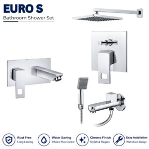 Sonex Euro S Conceal Bath Set with Hand Shower