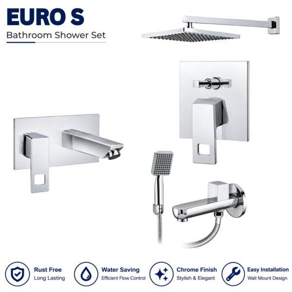 Sonex Euro S Conceal Bath Set with Hand Shower