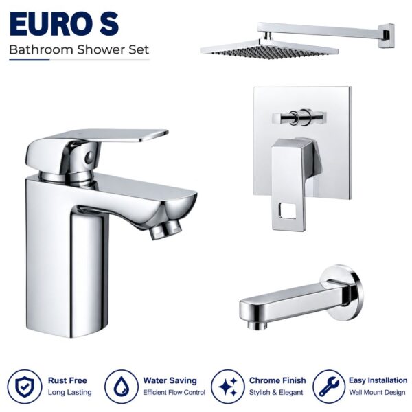 Sonex Euro S Conceal Bath Set with hand Shower