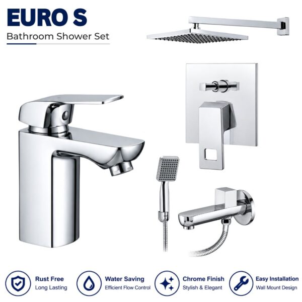 Sonex Euro S Conceal Bath Set With Hand Shower