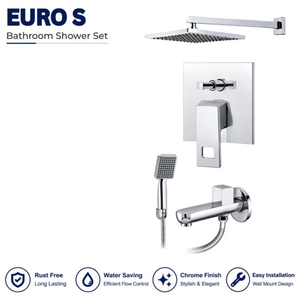 Sonex Euro S Conceal Bath Set with hand Shower