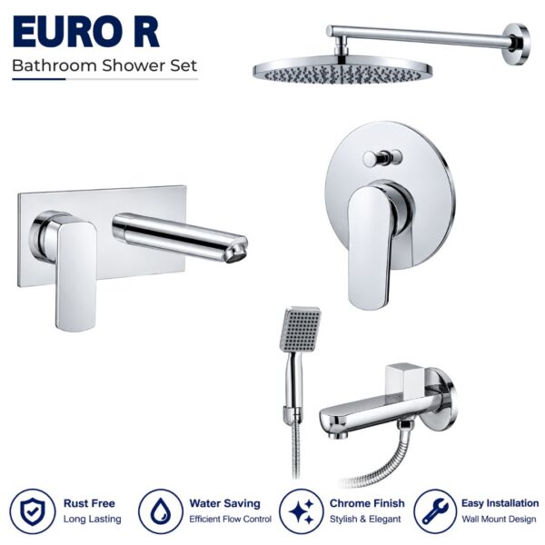 Sonex Euro R Conceal Bath Set with Hand Shower