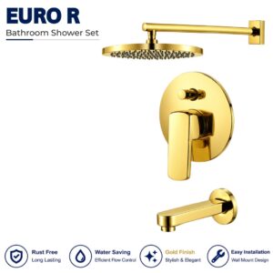 Sonex Euro R Conceal Bath Set PVD Gold