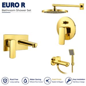 Sonex Euro R Conceal Bath Set with Hand Shower PVD Gold